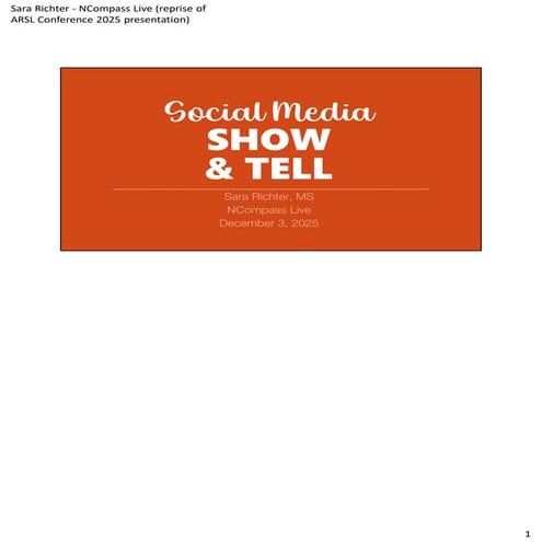 NCompass Live: Social Media Show & Tell!