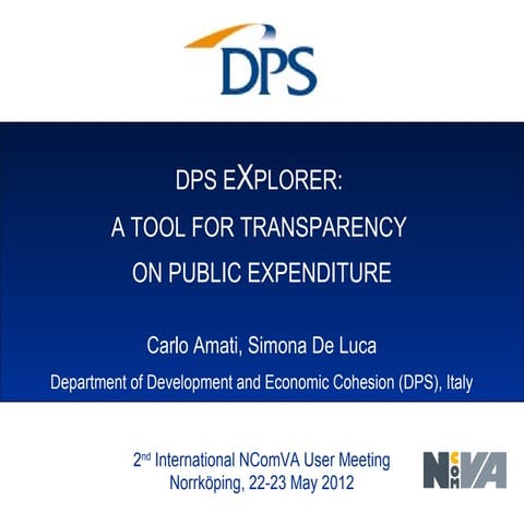 DPS eXplorer: a tool for transparency on public expenditure