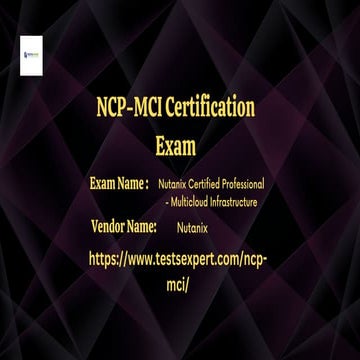 NCP-MCI Certification ExamUnlock Your Expertise dumps pdf
