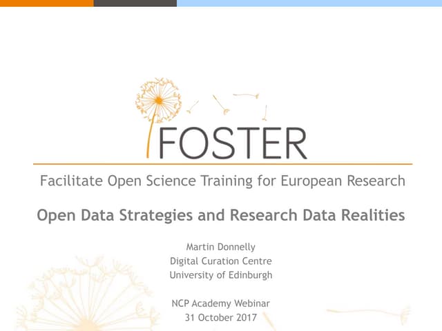 Open Data Strategies and Research Data Realities