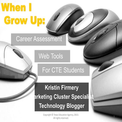 When I Grow Up: Career Assessment 