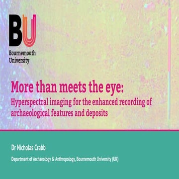 Portable Hyperspectral Imaging (pHI) for the enhanced recording of archaeolog...