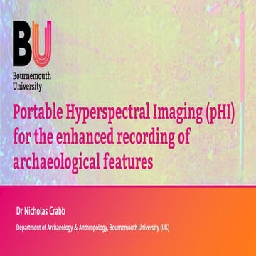 Portable Hyperspectral Imaging for the Enhanced Recording of ...