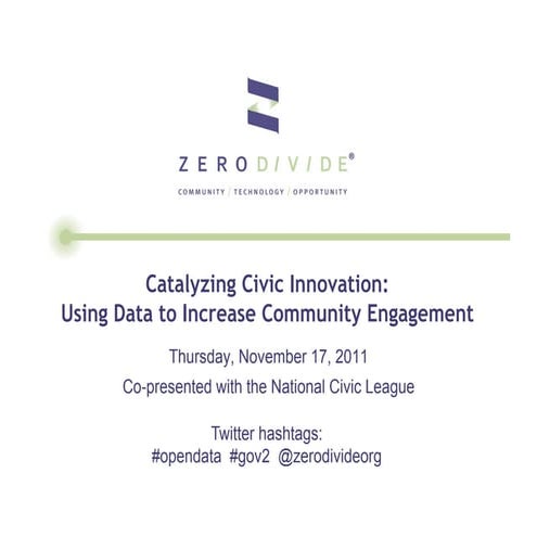 Catalyzing Civic Innovation/Data webinar 