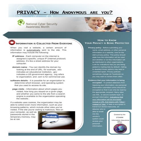 NCSAM 2012 Privacy