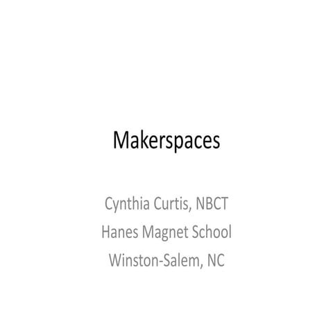 Ncslma pre conference makerspaces1