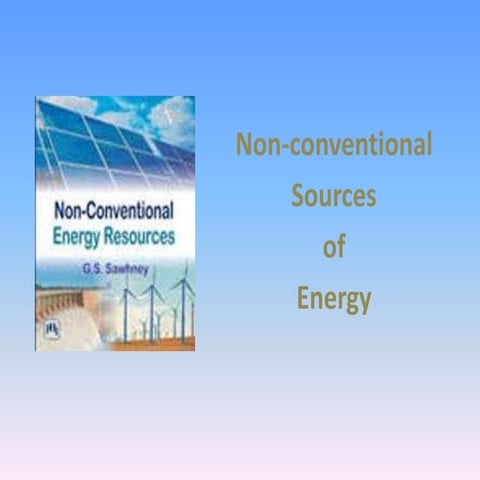 Non Conventionaal   source of energy 