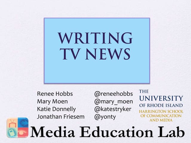 Writing TV News