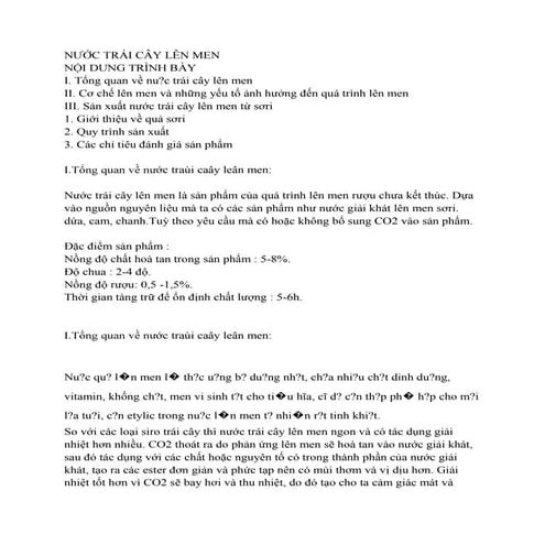 Nước trái cây lên men