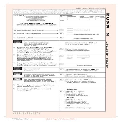 Ncvs Questionnaire | PDF