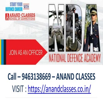 9463138669|NDA Coaching Center In Jalandhar|ANAND CLASSES