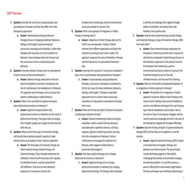 Counseling & Psychotherapy Comprehensive | PDF