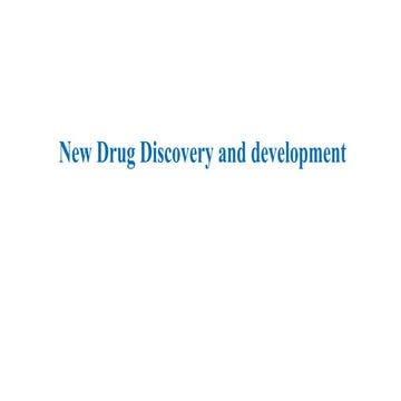 New drug discovery different stages development