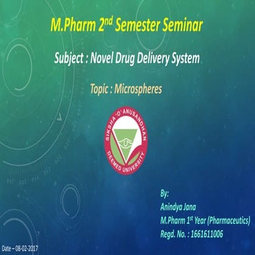 Drug Delivery Through Microspheres