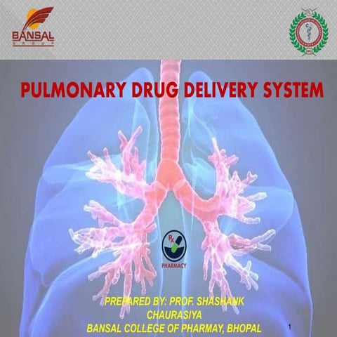 Ndds 10 pulmonary drug delivery system