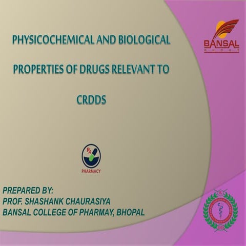 Ndds 3 PHYSIO-OCHEMICAL &  BIOLOGICAL  properties ppt