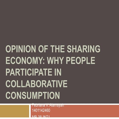 Nde   opinion of the sharing economy journal