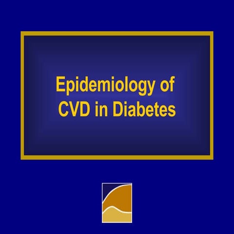 Ndei Cardiovascular Disease In Diabetes Epidemiology