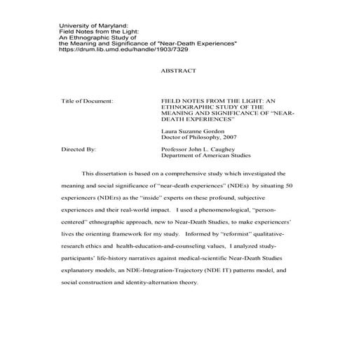 NDE Study - University of Maryland