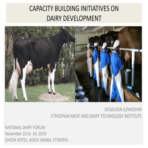 Capacity Building initiatives on dairy development 