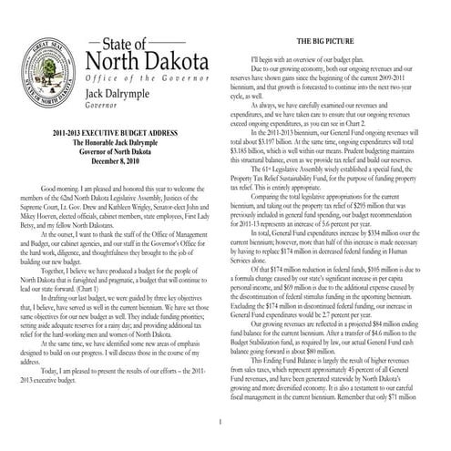 Nd governors 2010_budget_address