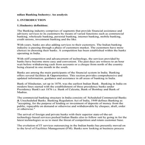 Ndian banking industry