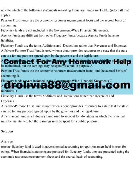 Which Of The Following Statements Is True About A Fiduciary