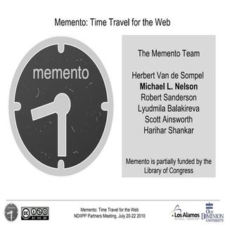 Memento: Time Travel for the Web