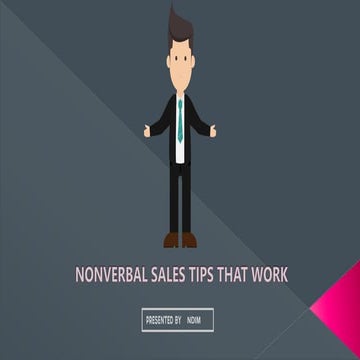 Nonverbal Sales Tips