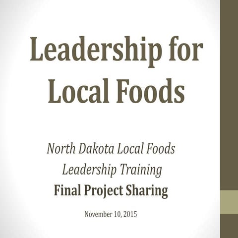 ND Local Foods SARE project 