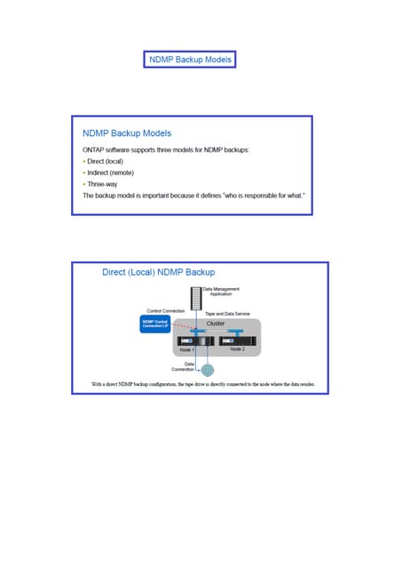 NDMP backup models