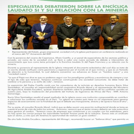 Especialistas debatieron sobre la Encíclica Laudato Si y su relación con la m...