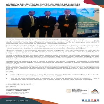 Arequipa concentra la mayor cantidad de mineros inscritos en el Registro Únic...