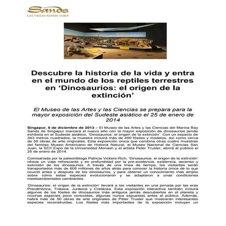 Ndp exposición dinosaurios en marina bay sands final