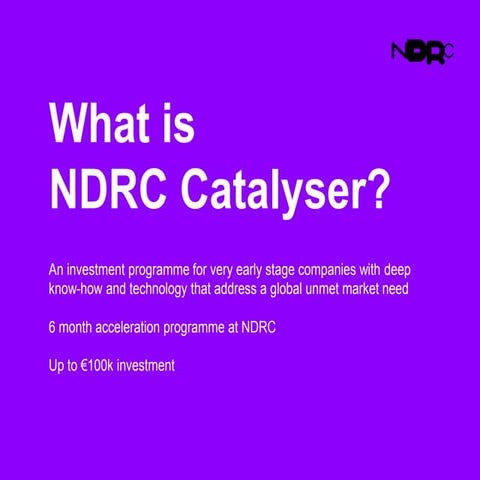 NDRC Catalyser Open Night 31st march 2016