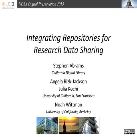 Ndsa 2013-abrams-integrating-repositories-for-data-sharing