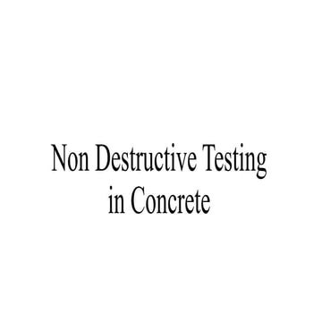 Non destruction test