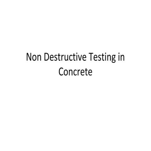 Non destructive test in concrete in building construction architecture