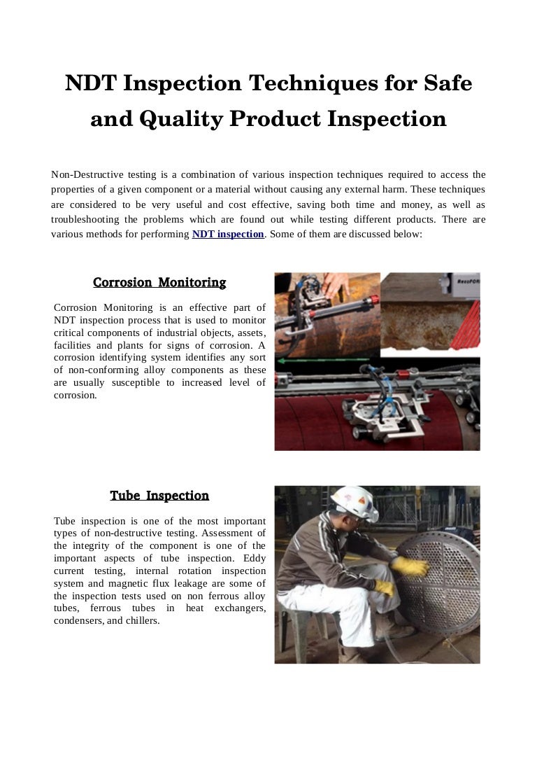 Types Of Ndi Inspection _ A Guide to Nondestructive Testing and ...