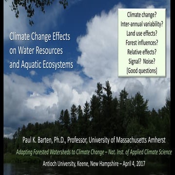 Climate Change Effects on Water Resources and Aquatic Ecosystems | PDF