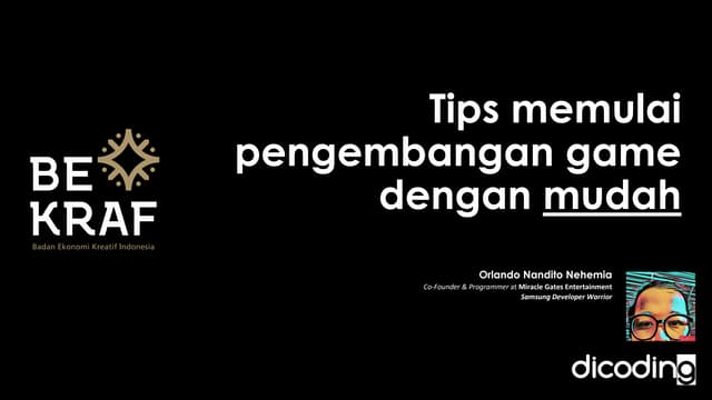Memulai Pengembangan Game dengan Mudah