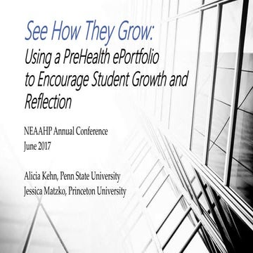 Using a PreHealth ePortfolio to Encourage Growth and Reflection