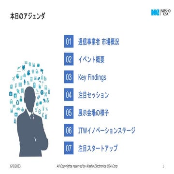 【日商USA】webinar 2023.6.2 International Telecom Weekからみる通信事業者最新トレンド