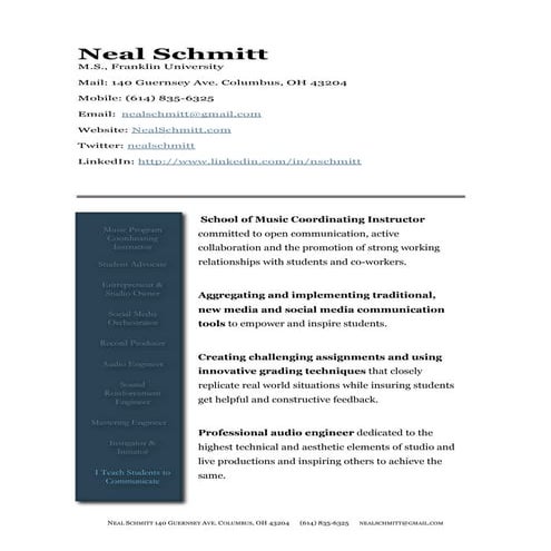 Neal Schmitt   Curriculum Vitae for the Web