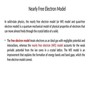 Nearly_free_electron_mode.pptxooooooooooooooooooooooooooooooo | PPTX