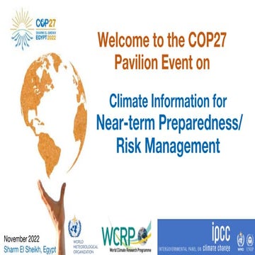 Climate Information for Near-Term Preparedness/Risk Management | PPTX