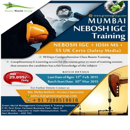 NEBOSH course in Mumbai PDF
