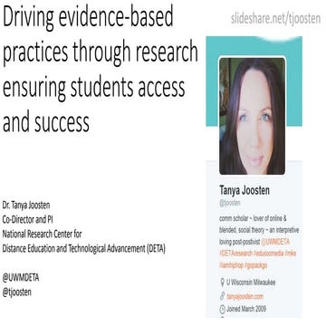 Driving evidence-based practices through research ensuring students access an...
