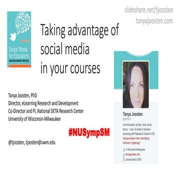 "Taking advantage of social media in your courses"