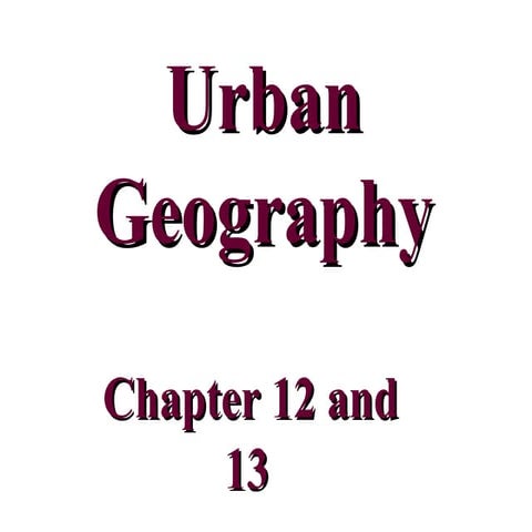 urban human geography